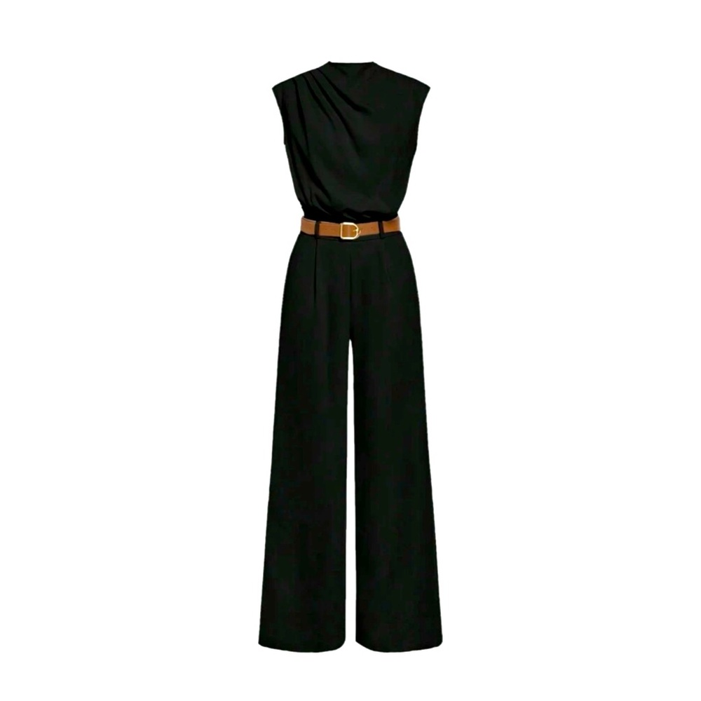 SHEIN Black Jumpsuit with Belt